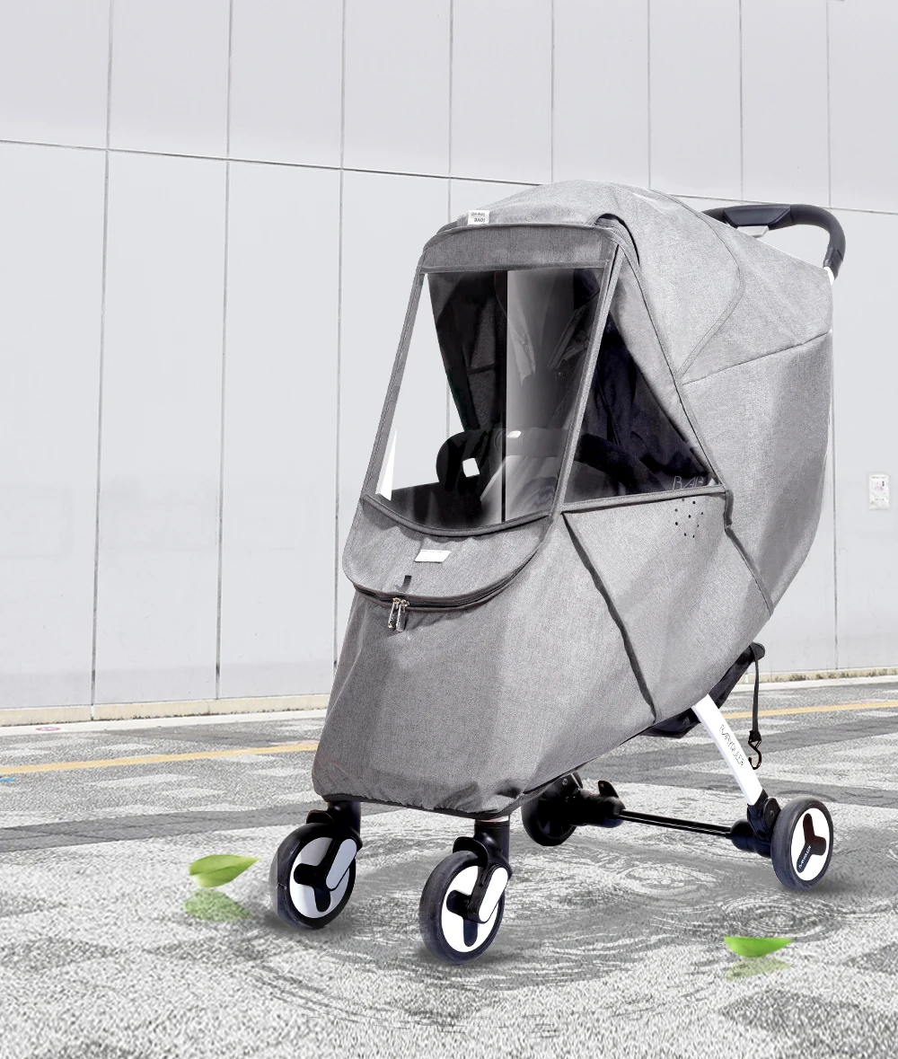 Knight Universal Essential Stroller Pushchair Rain Cover Black Trim Lightweight 