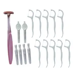 Полезная зубная нить 17 шт. стоматологические инструменты межзубная нить щетки для зубов для ухода за зубами инструмент для очистки