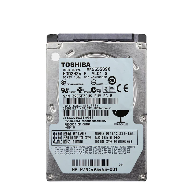 TOSHIBA Brand 250GB 2.5" SATA2 Laptop Notebook Internal 250G HDD Hard Disk Drive 150MB/s 2/8mb 5400-7200RPM disco duro interno