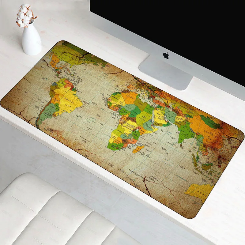90x40cm Gaming Mouse Pad World Map Mousepad Glorious Large Mouse mat