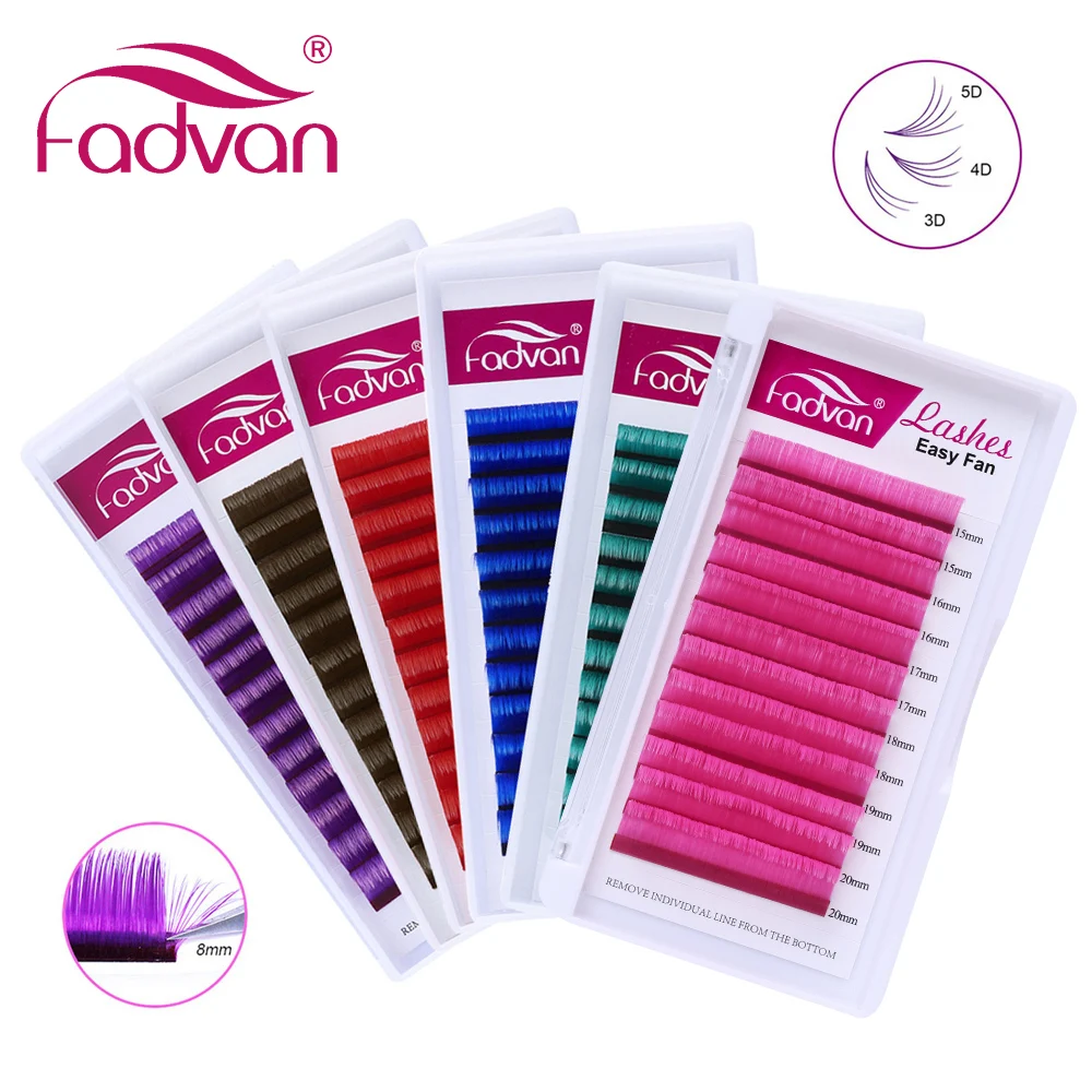 Big Sale Eyelash-Extension Makeup Easy-Fanning 15-20mm-Long Colored Brown/purple Auto-Blooming NjoaW0ml
