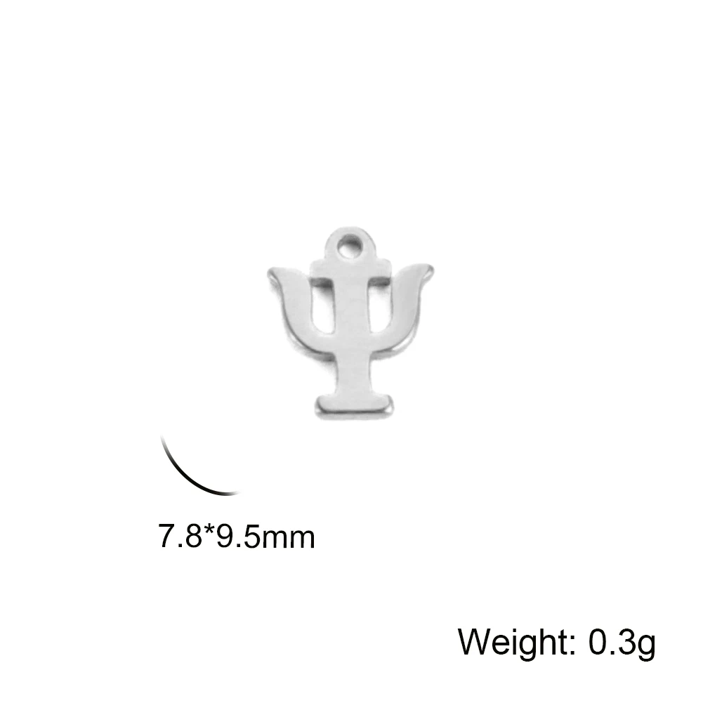 Stainless Steel Greek Alphabet Dollar Symbol Charms for DIY Jewelry Making – Set of 5