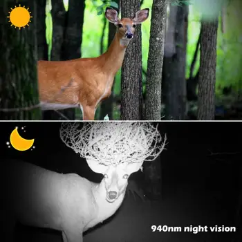 

PR-100 Hunting Camera 12MP 1080P 0.8S Hunting Trail Camera LED Waterproof Wildlife Camera Night Vision Traps Cameras Video