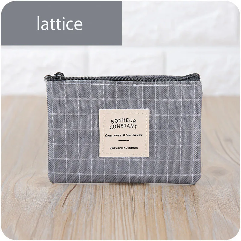10pcs Unisex Canvas Purse Card Key Mini Purse Pouch Canvas Bag Small Zipper Coin Purse Card Holder Wallet Four style Available