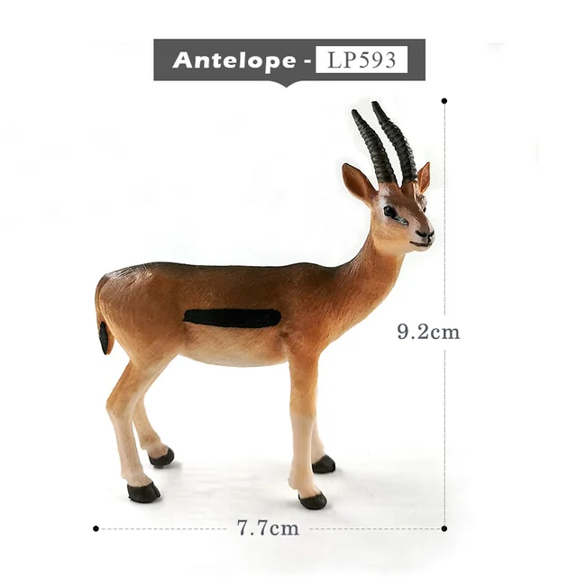 Koala Wolf Deer Leopard Alpaca Antelope Monkey animal model figurines home decor miniature fairy garden decoration accessories Antelope