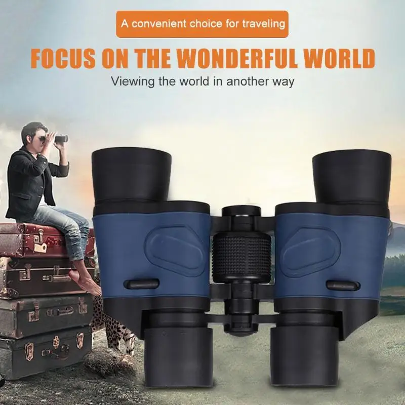 Durable Telescope Portable Classic Delicate Texture 60x60 HD Telescope Portable Night Vision BAK4 Binoculars for Outdoor Hunting