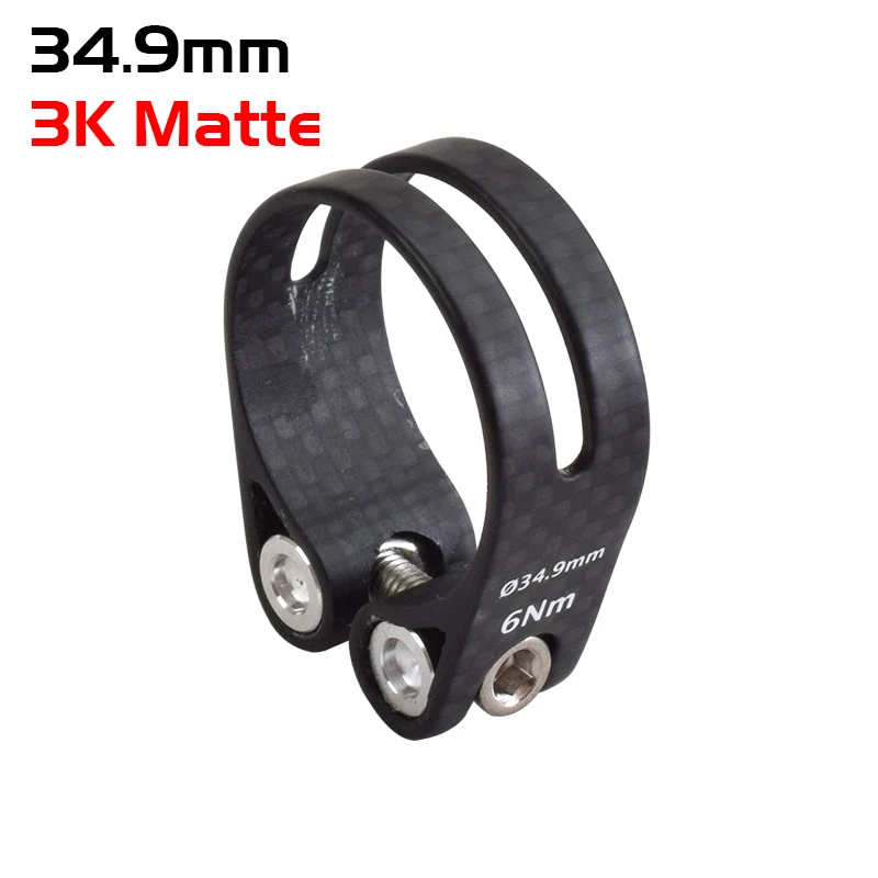 3K Matte-34.9mm Супер светильник 14 г углеродного волокна MTB дорожный велосипед сиденье хомут труба из углеродистого волокна 3K глянцевый углеродный руль велосипедного подседельного штыря 31,8 мм 34,9 мм - Цвет: 3K Matte-34.9mm