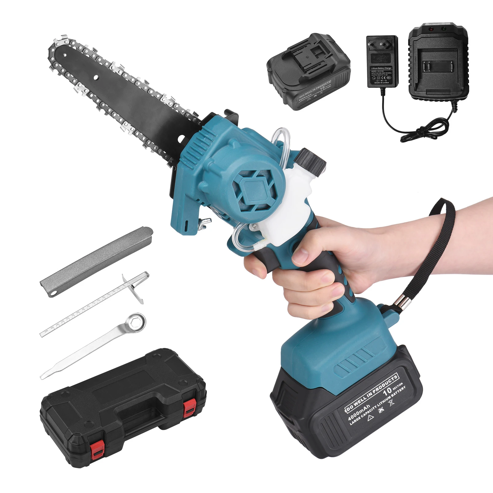 Mini motosierra inalámbrica de mano, 6 pulgadas, 21V, motosierras eléctricas, motosierra de una mano para jardín, recorte, arbusto|Sierras eléctricas| AliExpress