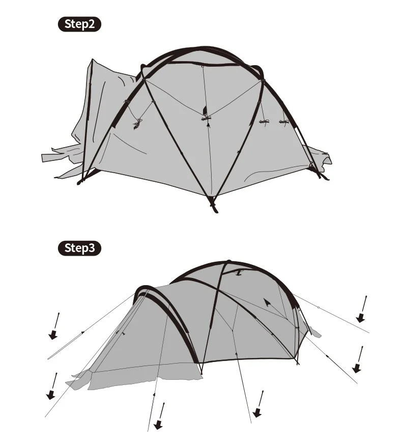 Naturehike Lgloo 2 тент двойной местный альпийский тент Сверхлегкий низкотемпературный тканевый тент Кемпинг альпинистский тент