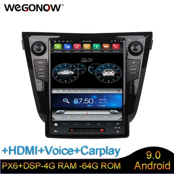 

DSP HDMI PX6 Carplay voice Tesla 12.1"Android 9.0 4GB 64GB auto radio GPS Navigation BT5.0 for X-Trail / Qashaqi 2014-2016