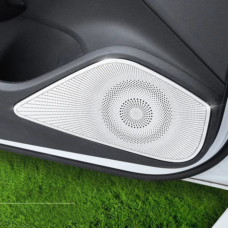 Автомобильный Стайлинг двери аудио динамик Рог чистая крышка отделка 4 шт. для Audi A3 8 в- Нержавеющая сталь Авто аксессуары для интерьера