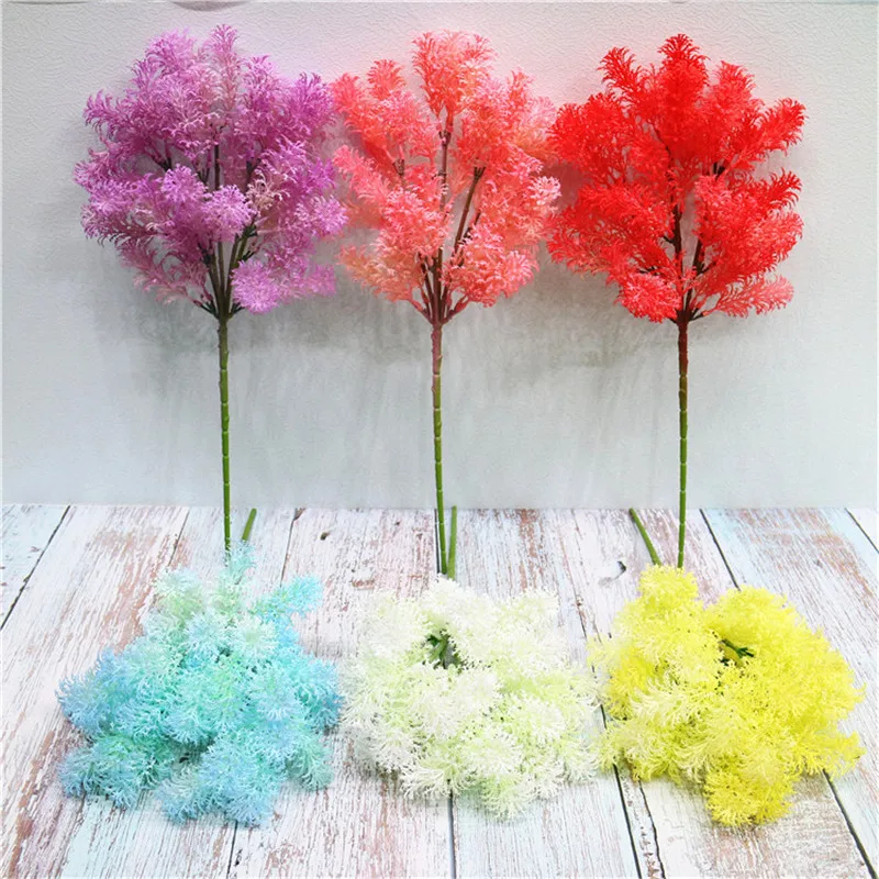 

3/5 Branches Plastic Artificial Smoky Grass Simulation Snapdragon Flowers Fake Flowers For Wedding Christmas Decoration JH108