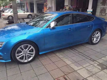 

3M quality Gloss Metallic Pearl Blue Vinyl Wrap Whole Car wrap covering film Air Bubble Free / initial Low tack glue 1.52x18m