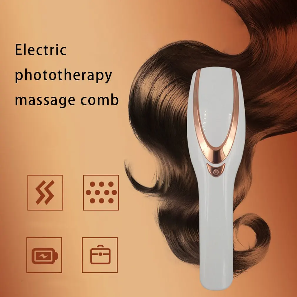 Phototherapy Scalp Massager Comb USB Rechargeable Electric Massage Comb for Hair Growth Anti Hair Loss