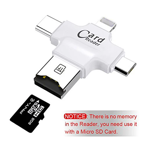 LYBALL 4 в 1 TF Micro SD устройство для чтения карт памяти с разъемом Micro usb type C USB OTG концентратор адаптер для iPhone iPad Android Mac PC
