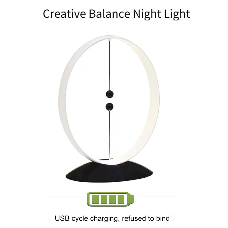 

Magnetic Suspension Balance Lamp USB Charging LED Simple Smart Night Light DC112