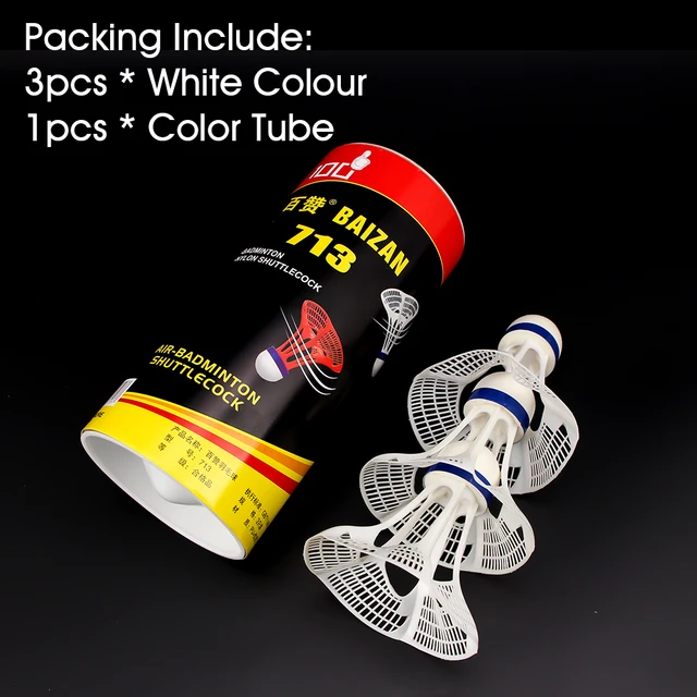 Welkin 2021 New Original AirShuttle Outdoor Badminton AirShuttle Plastic Ball Nylon Shuttlecock Ball Stable Resistance 3pcs/Pack 3PCS White