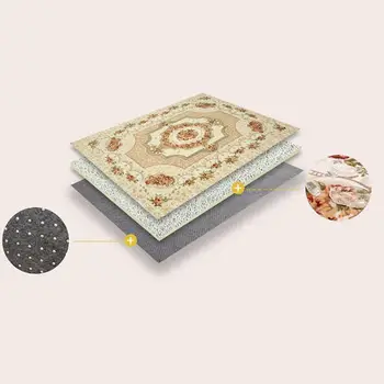 

Rectangular Carpet Rugs for Living Room Floor Mat European Style Modern Bedside Home Floral Bedroom Sofa
