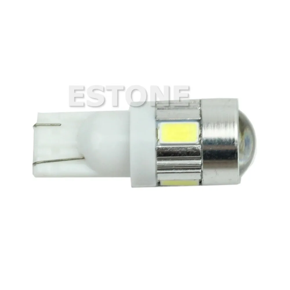 1pcs New Headlight High power LED SMD 5630-6LED 194 W5W White with Projector Car light Source