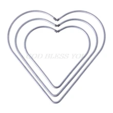 Металл, сердечки серебряные серьги-гвоздики Богемия кольцо макраме ремесло обруч DIY аксессуары