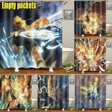 

Demon Slayer Agatsuma Zenitsu Breath of Thunder 3D Anime Shower Curtain for Creative Personality Shower Curtain for Bathroom