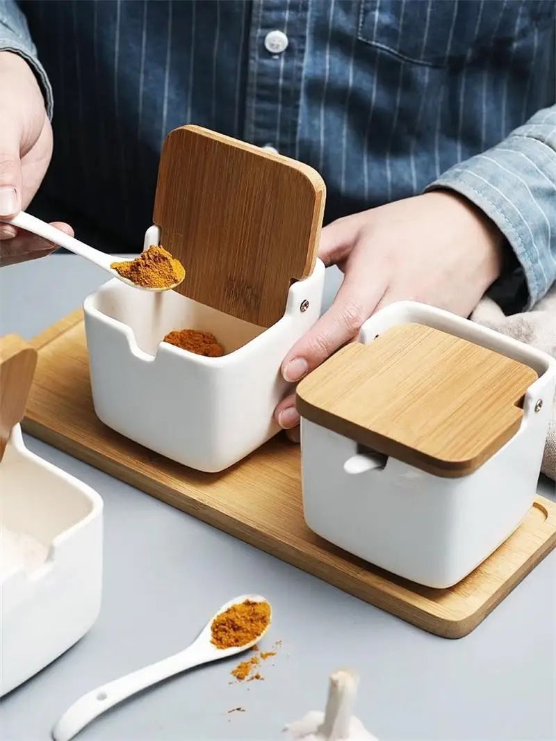 Ceramic Salt Container  (2)
