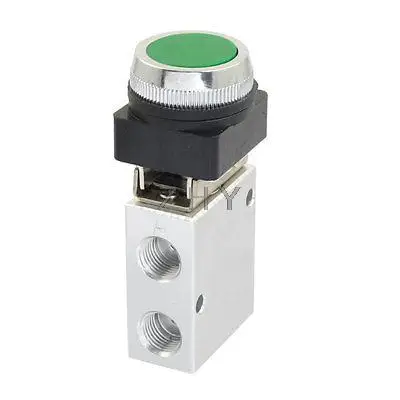 JM-322PP 13 мм резьба 3/2 способ зеленая плоская кнопка Пневматический Механический клапан