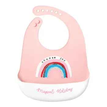 

2020 Baby Waterproof Silicone Bib Newborn Cartoon Aprons Adjustable Baby Bandana T3LA