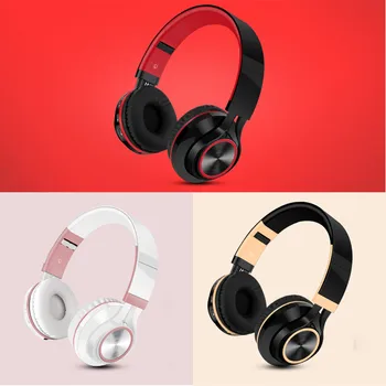 

Bluetooth 4.2+EDR Earphone HiFi FM Function Wireless Bluetooth Foldable Headphones Hi-Fi Stereo Headset With Mic SD/TF Card zz5