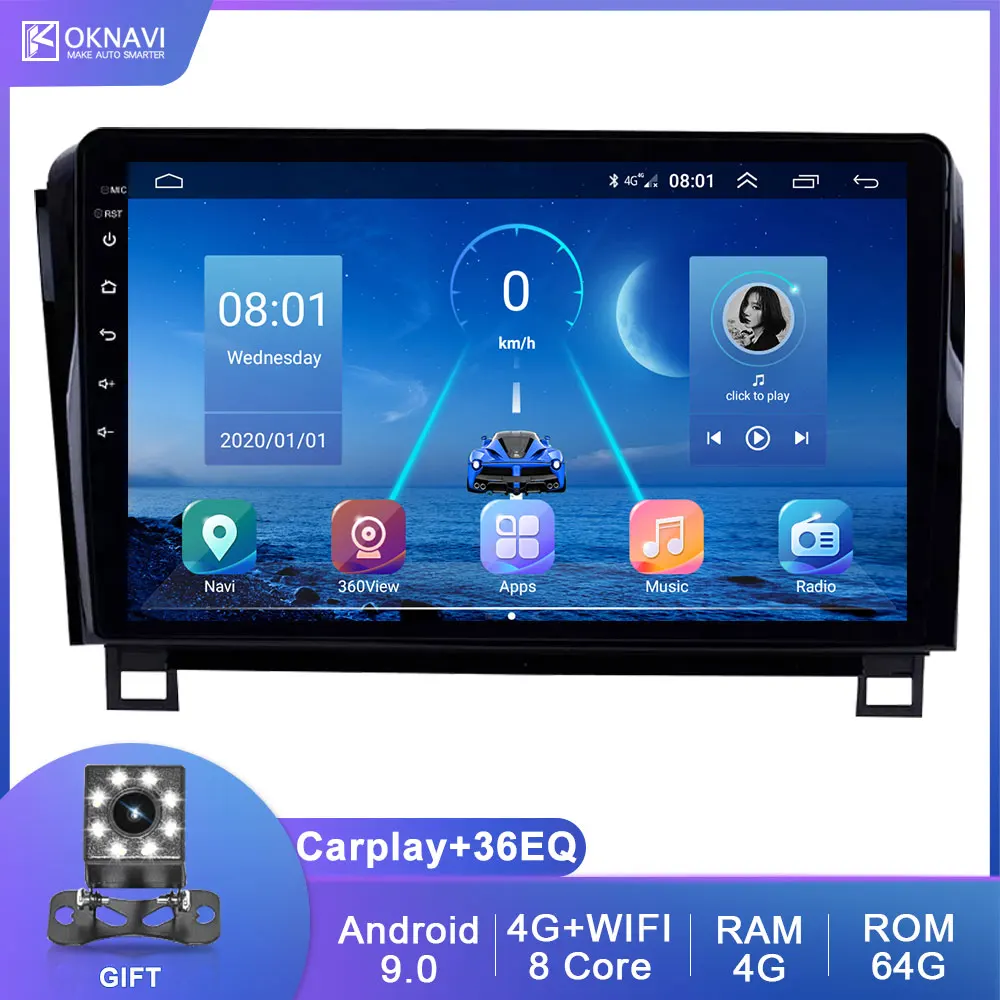 

10 Inch For Toyota Tundra XK50 2007-2013 Sequoia XK60 2008-2017 Car Multimedia Player DSP Carplay WIFI 360 CameraRadio No DVD