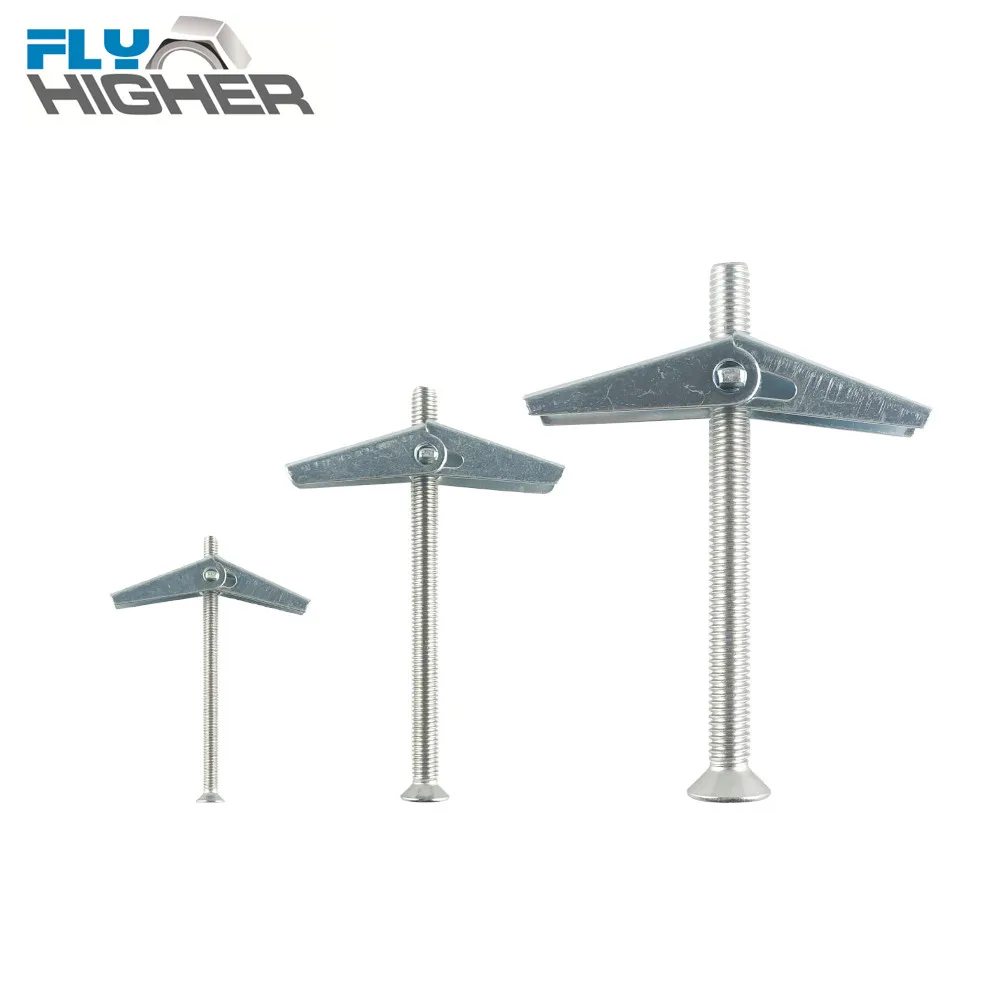 M3/4/5/6/8/10 Plasterboard Hollow Wall Cavity Wall Fixing Spring Toggle