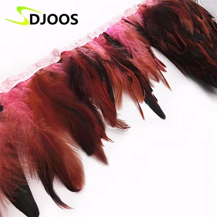 10 м* 5-" натуральные перья петуха отделкой красочные большие массы перьев для продажи оптовые продажи Свадебные украшения окантовка