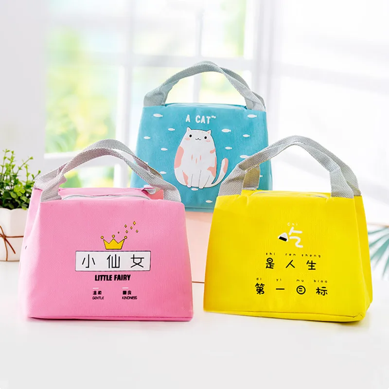 

Cute Cartoon Printing Portable Customized Large Capacity Zipper Insulation Bag School Office Stationery Canvas Pencil Handbag