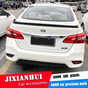

For Sentra SYLPHY Spoiler 2012-2019 Nissan Sentra RS High Quality W Spoiler ABS Material Car Rear Wing Primer Color Rear Spoiler