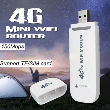 

4G LTE WiFi Router Network Adapter 4G Wireless Modem with WiFi Hotspot SIM Card Slot for Win XP Vista 7/10 Mac 10.4 IOS