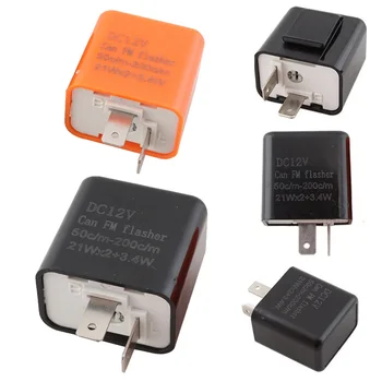 

Universal Motorcycle Turn Signal Light Indicator 2-Pin Speed Flasher Relay For 12V Replace Accessories