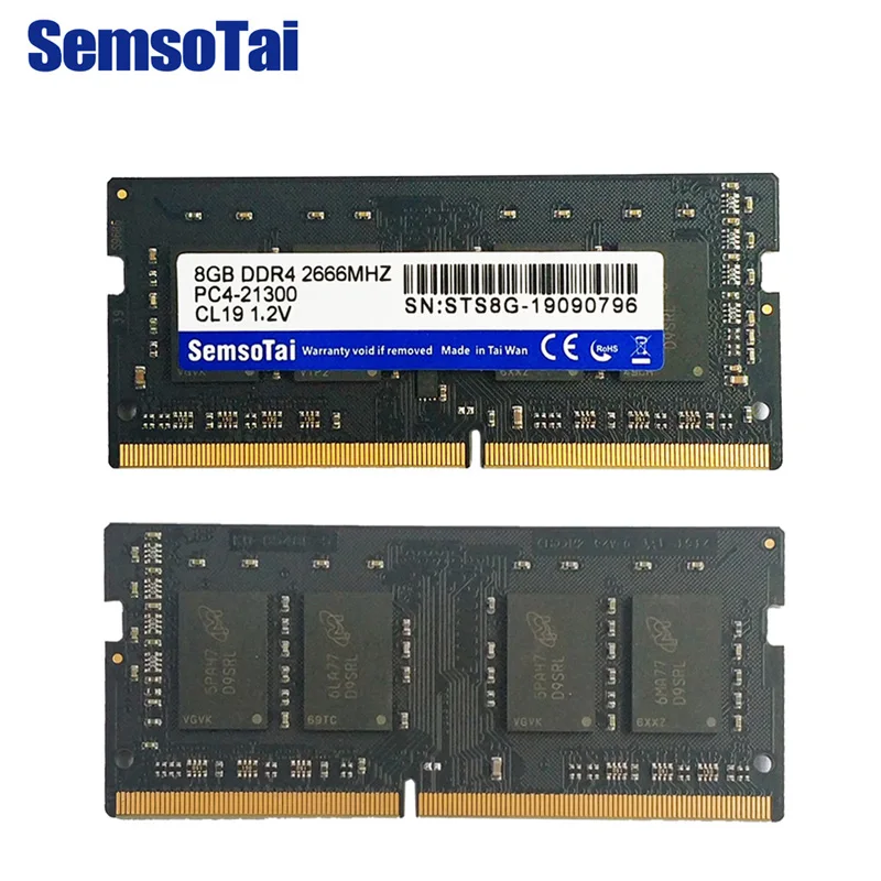 SemsoTai ram ddr4 4gb 8gb 16gb 2400mhz 2666MHz CL = 17 brandwidth PC4-19200 288pin Dimm 1,2 V пожизненная гарантия memoria ram ноутбук