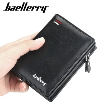 

new PU leather Quality Guarantee Male Short Wallet Bifold Card Holders Casual Portable Coin Purse Male Cash Clutch Bag pocket