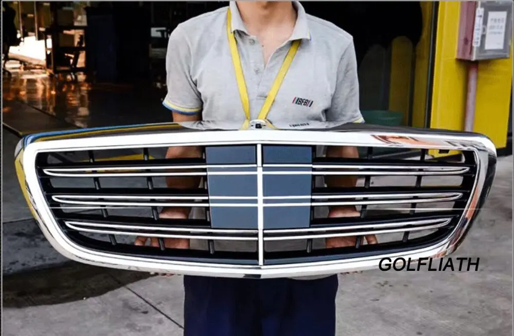 Хромированная решетка GOLFLIATH W222 S65 из АБС для Benz S Class 2014 2015 S500|racing grill|w222 grillbenz grill |