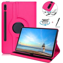 

Stand PU Leather Case for Samsung Galaxy 2020 Tab S7 11" SM-T870 T875 T876 360 Degrees Rotating with Auto Sleep/Wake Coque + Pen