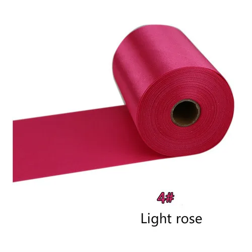 25Meters/Roll 8cm/10cm/15cm Silk Satin Ribbons DIY Wedding Chair Sashes Christmas Gift Wrapping Decoration Silk Ribbons Ruban 4-Light rose