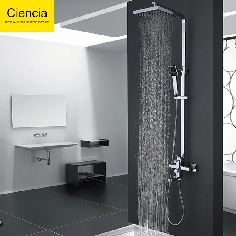

Copper Chrome Plated Shower Set Cold Big Flower Set Shower da ding pen Three Control Water Extractor Ciencia