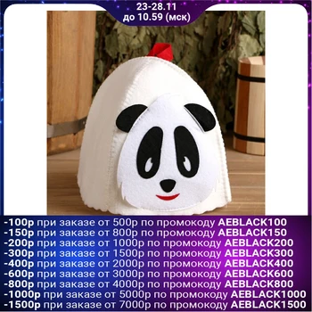 

Bath hat with children's applique "Panda", felt 2867745