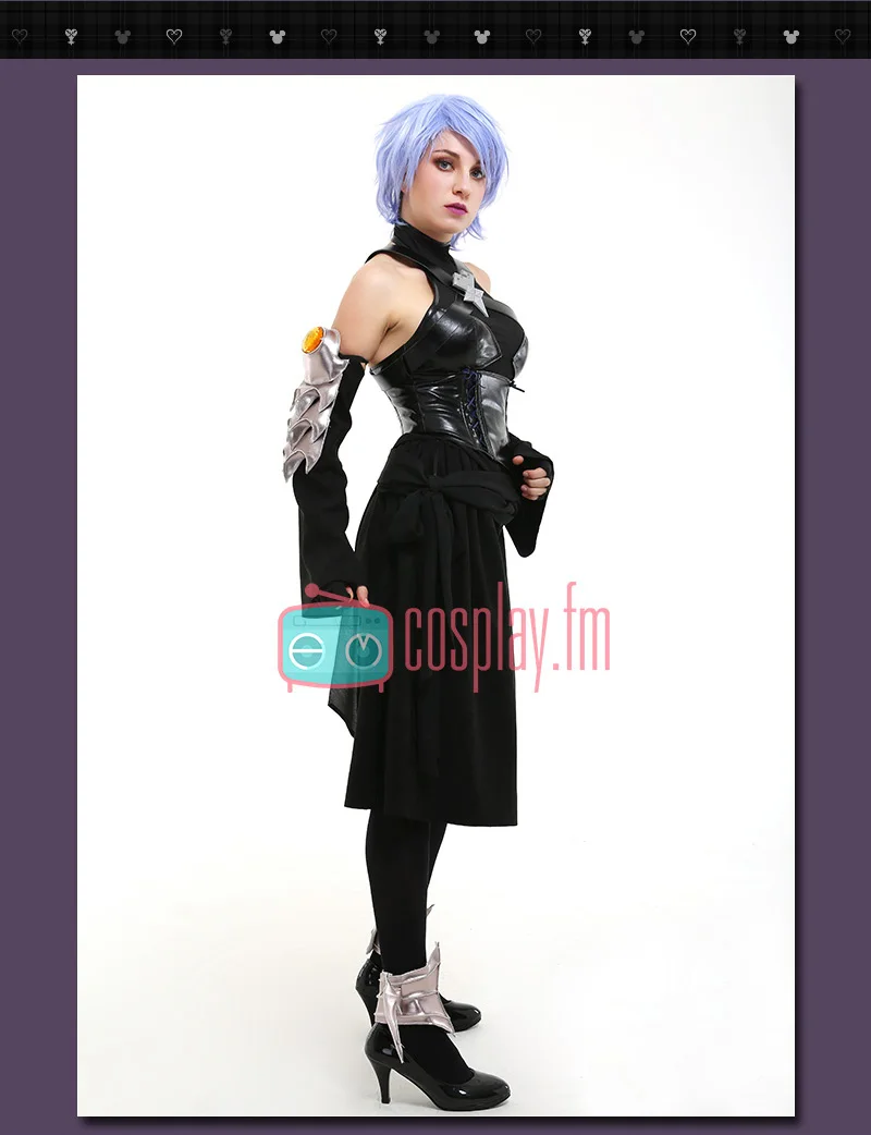 Костюм для косплея «Kingdom Hearts 3 Aqua», костюм для Хэллоуина, топ+ рукава+ штаны+ перчатки+ носки+ юбка, S-XL