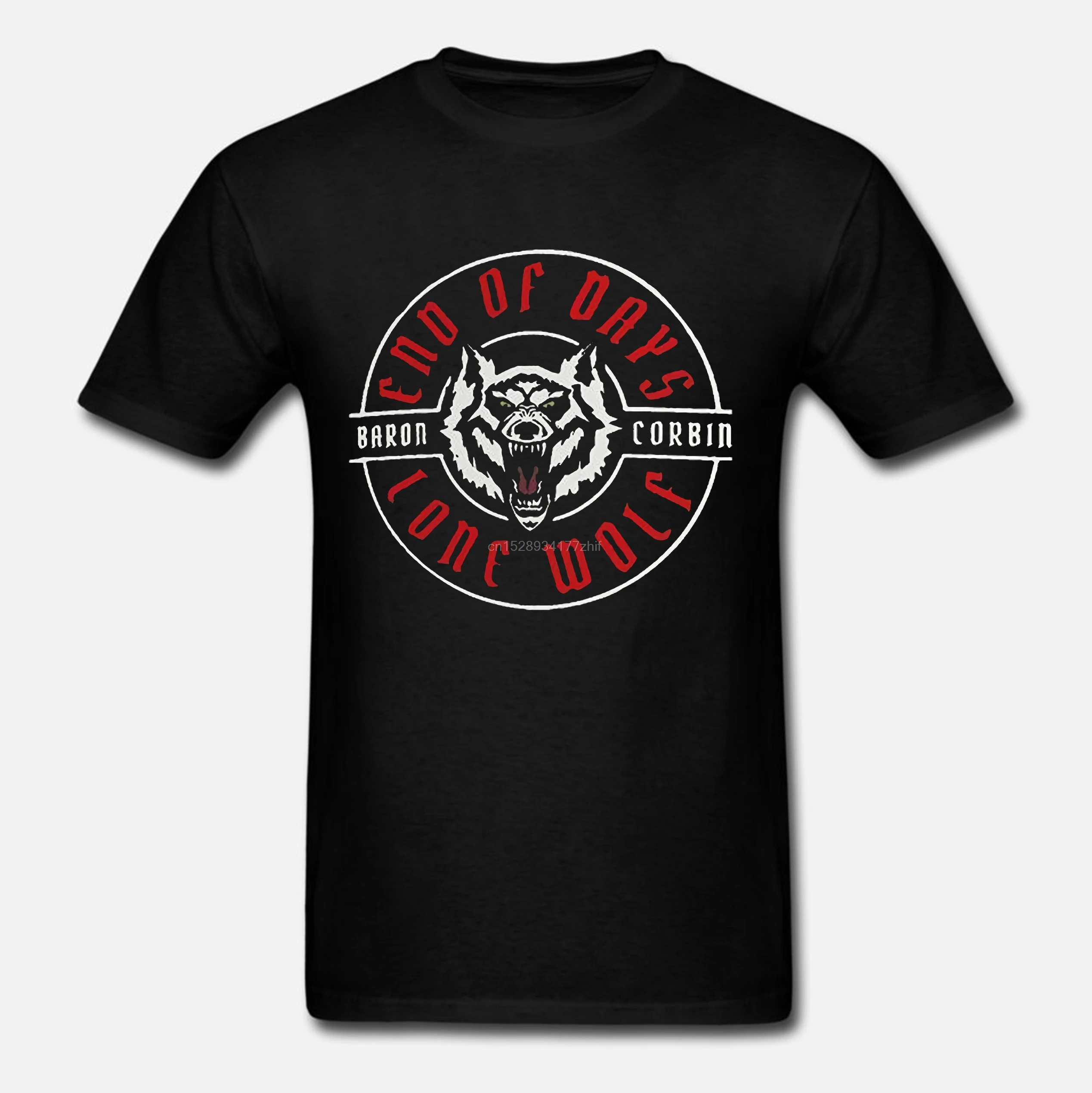 Мужская футболка с надписью Lone Wolf Baron Corbin черная модная рекламная новинка женская