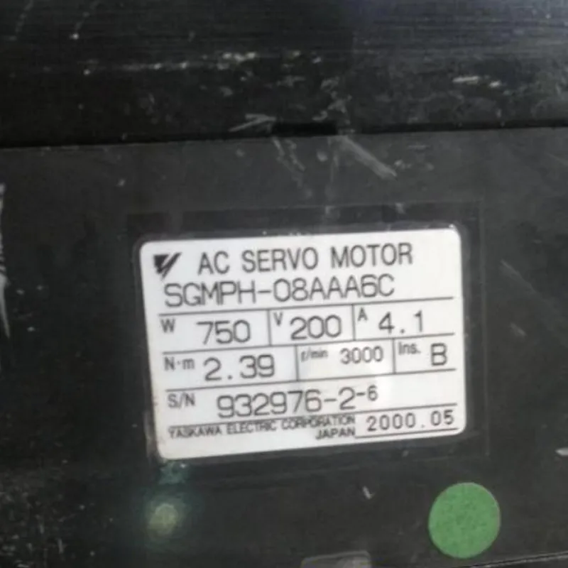 Использованный протестированный рабочий SGMPH-08AAA6C сервомотором переменного тока