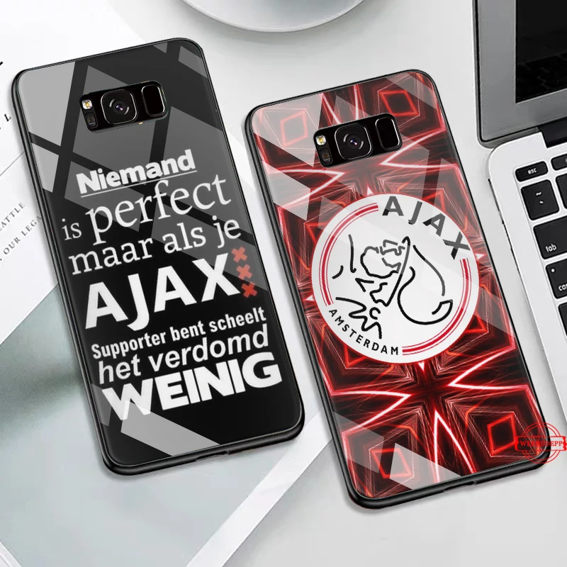 Ajax команда Стекло чехол для samsung S7 край S8 S9 S10 плюс A10 A20 A30 A40 A50 A60 A70Note на возраст 8, 9, 10