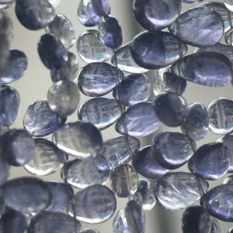10 шт. натуральный водный сапфир IOLITE Soomth Pear Briolettes 9 13 мм aprx|Бусины| |