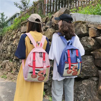 

2019 new fashion backpack Korean ins shoulder bag students waterproof wear-resistant fruit pattern bag mini backpack schoolbag