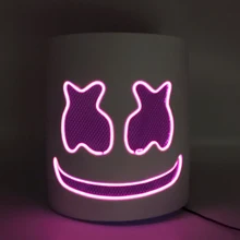 Disco Marshmallow Mặt Nạ Trùm Đầu Mới Lạ Đèn Halloween Hóa Trang Câu Lạc Bộ DJ EVA Mặt Nạ Trang Phục Hóa Trang Nón Bảo Hiểm Halloween Múa Đèn Trang Trí(China)